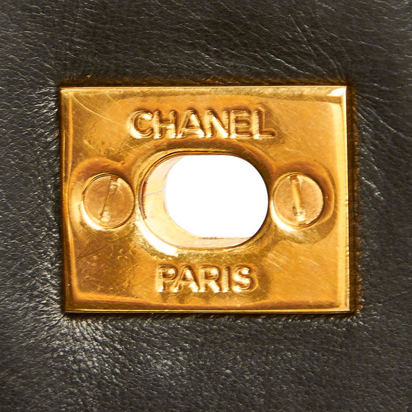 シャネル マトラッセ ブラック ラムスキン ショルダーバッグ レディース CHANEL 中古
