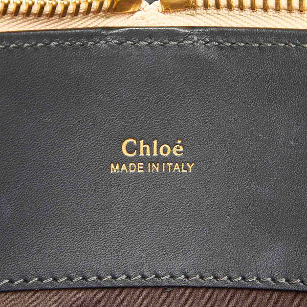 クロエ ブラック グレー レザー ハンドバッグ レディース Chloe 中古