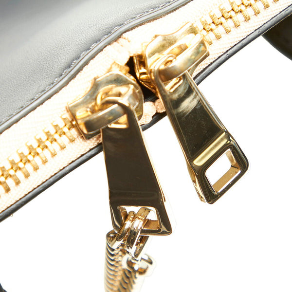 クロエ ブラック グレー レザー ハンドバッグ レディース Chloe 中古