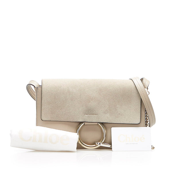 クロエ グレー レザー ショルダーバッグ レディース Chloe 中古