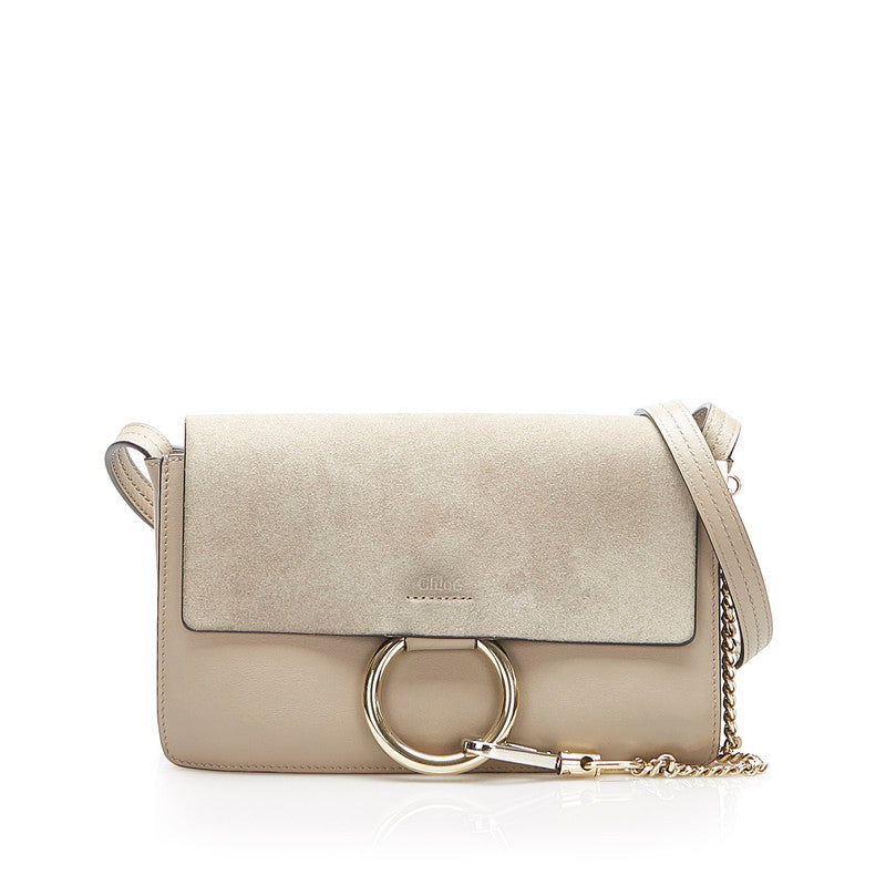 クロエ グレー レザー ショルダーバッグ レディース Chloe 中古