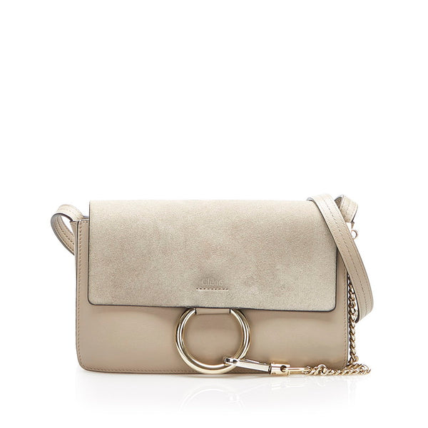 クロエ グレー レザー ショルダーバッグ レディース Chloe 中古