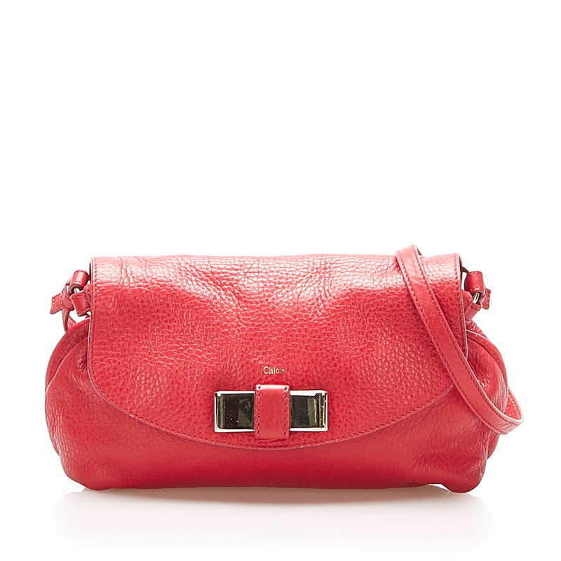 クロエ リボン パッションピンク レザー ハンドバッグ ショルダーバッグ 2WAY レディース Chloe 中古