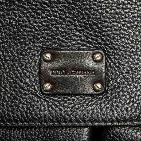 ドルチェアンドガッバーナ ブラック レザー ビジネスバッグ メンズ DOLCE&GABBANA 中古