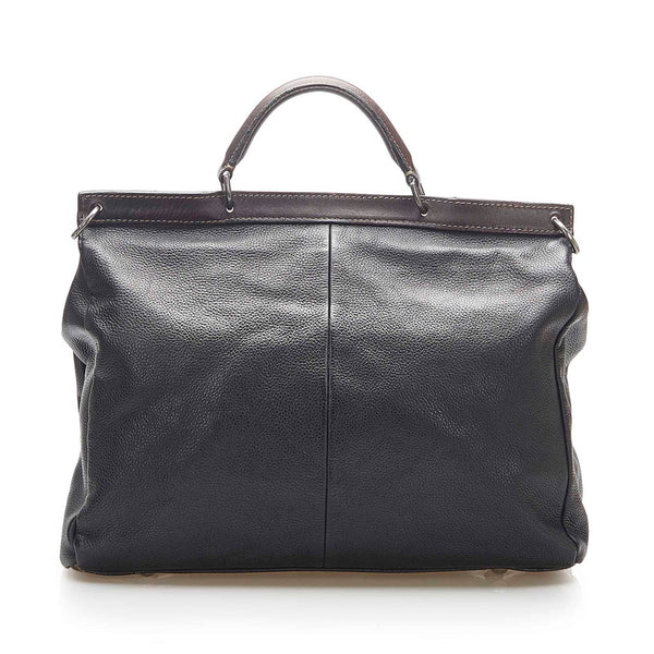 ドルチェアンドガッバーナ ブラック レザー ビジネスバッグ メンズ DOLCE&GABBANA 中古