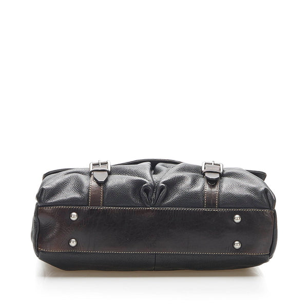 ドルチェアンドガッバーナ ブラック レザー ビジネスバッグ メンズ DOLCE&GABBANA 中古