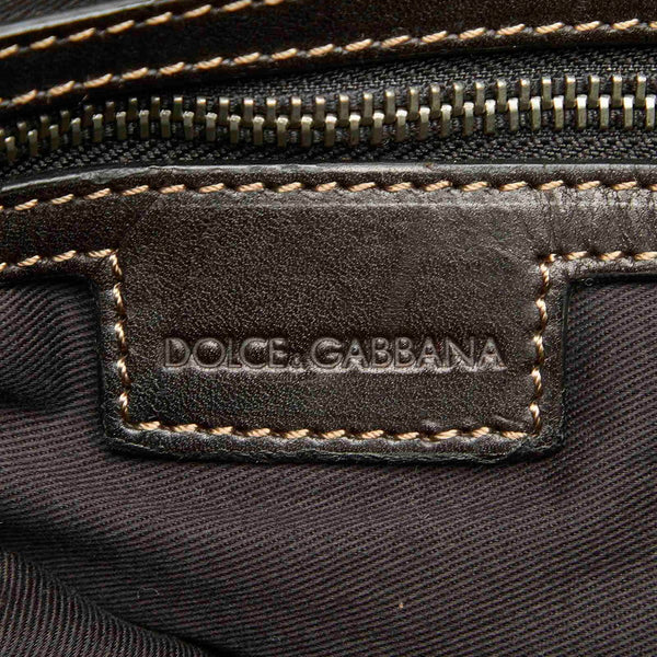 ドルチェアンドガッバーナ ブラック レザー ビジネスバッグ メンズ DOLCE&GABBANA 中古