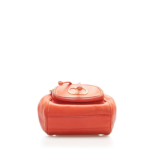 クリスチャンディオール レッド レザー リュック バックパック レディース Christian Dior 中古