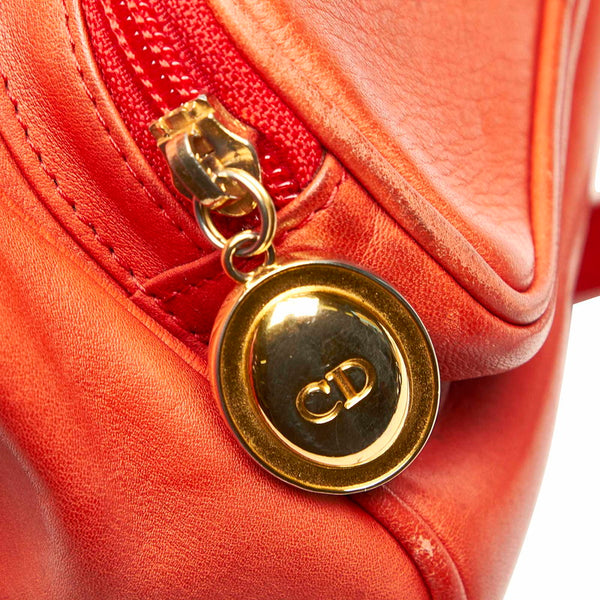 クリスチャンディオール レッド レザー リュック バックパック レディース Christian Dior 中古