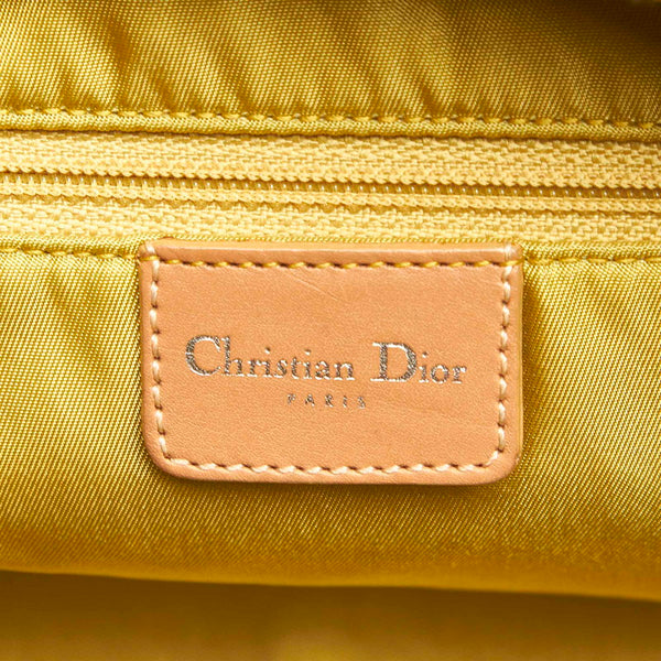 クリスチャンディオール ブルー ベージュ デニム レザー ハンドバッグ レディース Christian Dior 中古