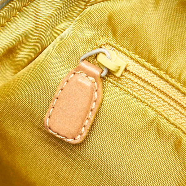 クリスチャンディオール ブルー ベージュ デニム レザー ハンドバッグ レディース Christian Dior 中古