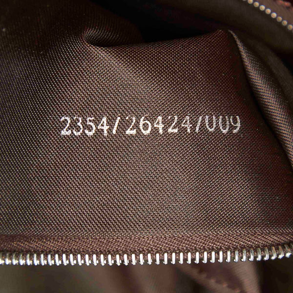 フェンディ マンマバケット ズッカ ブラウン キャンバス レザー 肩掛け ショルダーバッグ レディース FENDI 中古