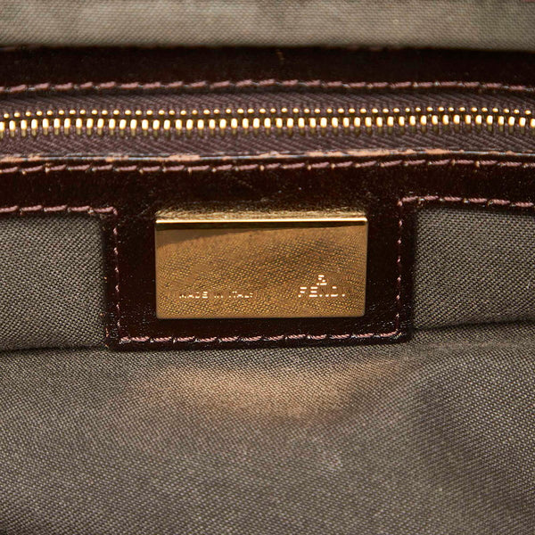 フェンディ ブラウン レザー トートバッグ レディース FENDI 中古