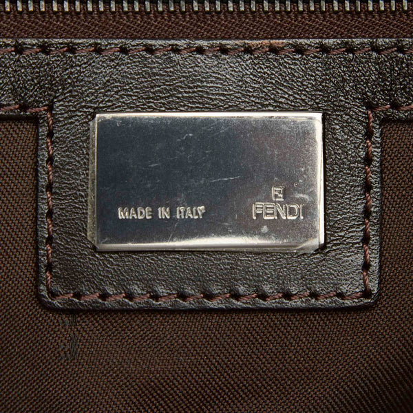 フェンディ ズッキーノ 8BH071 ブラウン キャンバス レザー トートバッグ レディース FENDI 中古