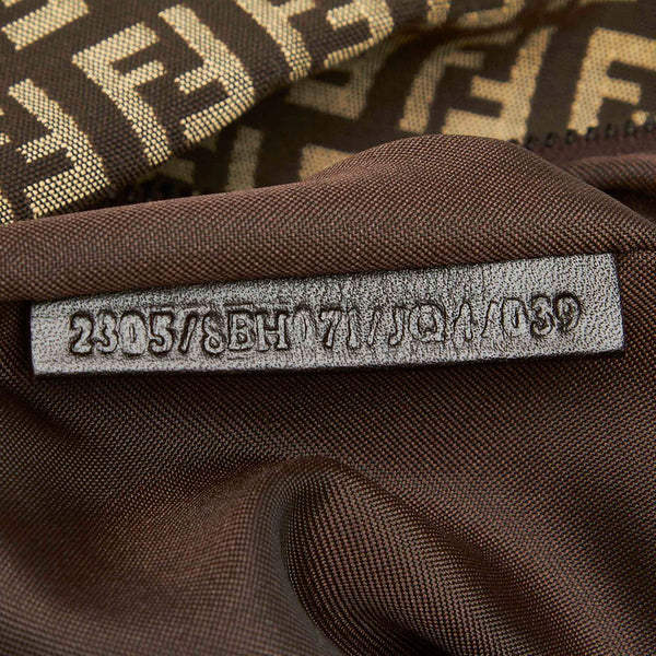 フェンディ ズッキーノ 8BH071 ブラウン キャンバス レザー トートバッグ レディース FENDI 中古