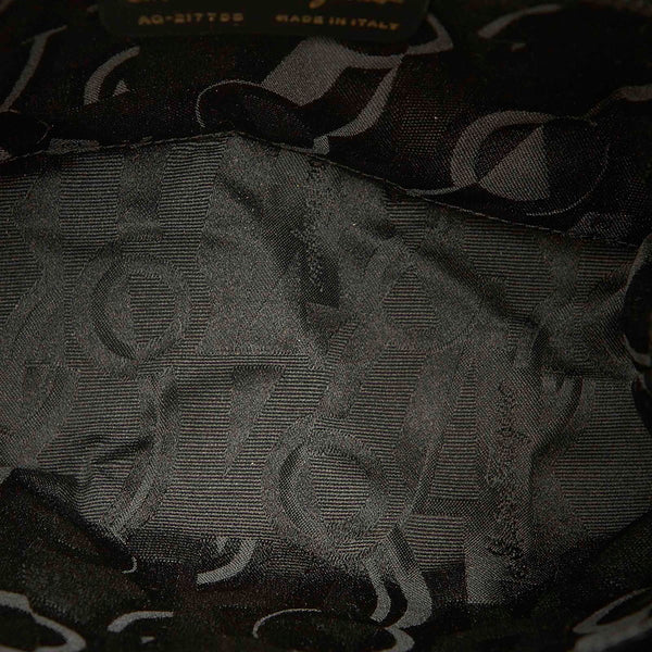 サルヴァトーレフェラガモ ヴァラ AQ-21 7755 ブラック レザー 型押し ハンドバッグ レディース Salvatore Ferragamo 中古