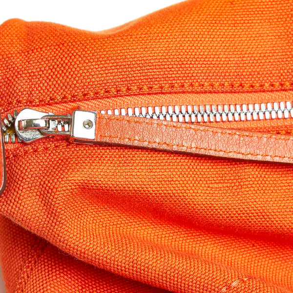サルヴァトーレフェラガモ ガンチーニ AQ-21 5318 オレンジ キャンバス レザー ハンドバッグ ユニセックス Salvatore Ferragamo 中古