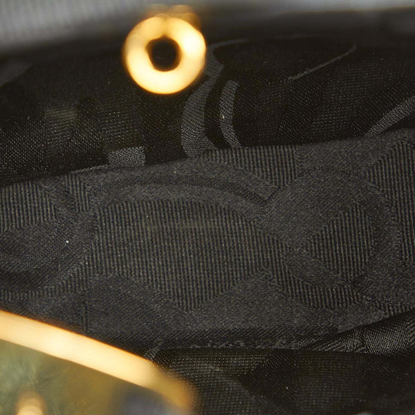 サルヴァトーレフェラガモ ヴァラ ティアード AU-21 5670 ブラック キャンバス ハンドバッグ レディース Salvatore Ferragamo 中古