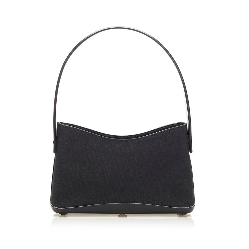 サルヴァトーレフェラガモ AQ-21 9741 ブラック キャンバス レザー 肩掛け ショルダーバッグ レディース Salvatore Ferragamo 中古