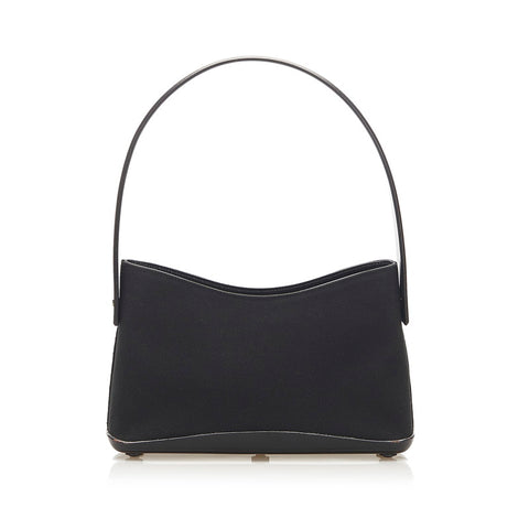 サルヴァトーレフェラガモ AQ-21 9741 ブラック キャンバス レザー 肩掛け ショルダーバッグ レディース Salvatore Ferragamo 中古