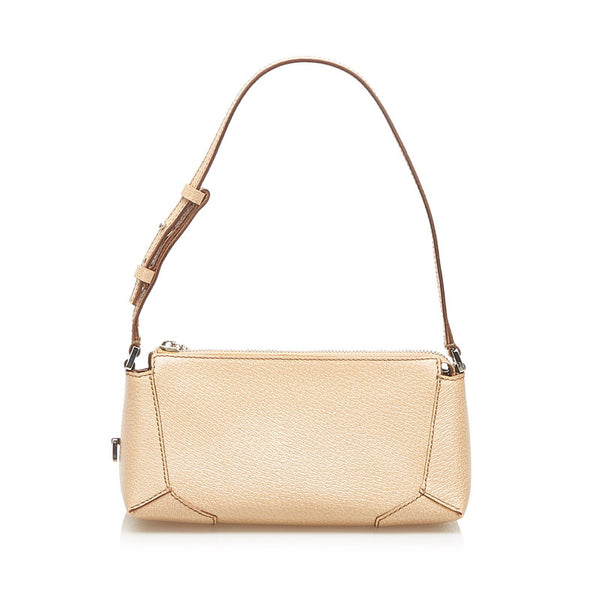 サルヴァトーレフェラガモ AU-21 2397 ベージュ レザー アクセサリーポーチ レディース Salvatore Ferragamo 中古