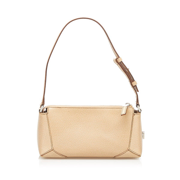 サルヴァトーレフェラガモ AU-21 2397 ベージュ レザー アクセサリーポーチ レディース Salvatore Ferragamo 中古