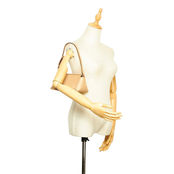 サルヴァトーレフェラガモ AU-21 2397 ベージュ レザー アクセサリーポーチ レディース Salvatore Ferragamo 中古