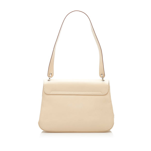 サルヴァトーレフェラガモ AQ-21 8691 ベージュ レザー ショルダーバッグ レディース Salvatore Ferragamo 中古