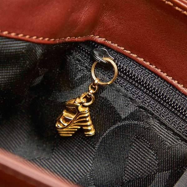 サルヴァトーレフェラガモ AN21 1658 ブラウン レザー ハンドバッグ ショルダーバッグ 2WAY レディース Salvatore Ferragamo 中古