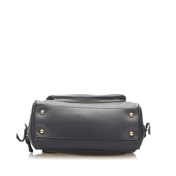 サルヴァトーレフェラガモ ガンチーニ AU-21 E445 ブラック レザー 肩掛け ショルダーバッグ レディース Salvatore Ferragamo 中古