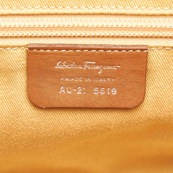 サルヴァトーレフェラガモ ガンチーニ AU-21 5819 ブラウン レザー トートバッグ レディース Salvatore Ferragamo 中古
