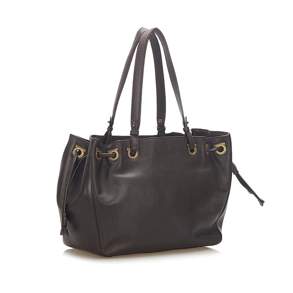 サルヴァトーレフェラガモ ガンチーニ　 AF-21 3745 ブラウン レザー トートバッグ レディース Salvatore Ferragamo 中古