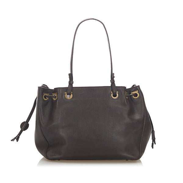 サルヴァトーレフェラガモ ガンチーニ　 AF-21 3745 ブラウン レザー トートバッグ レディース Salvatore Ferragamo 中古