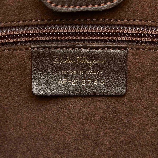 サルヴァトーレフェラガモ ガンチーニ　 AF-21 3745 ブラウン レザー トートバッグ レディース Salvatore Ferragamo 中古