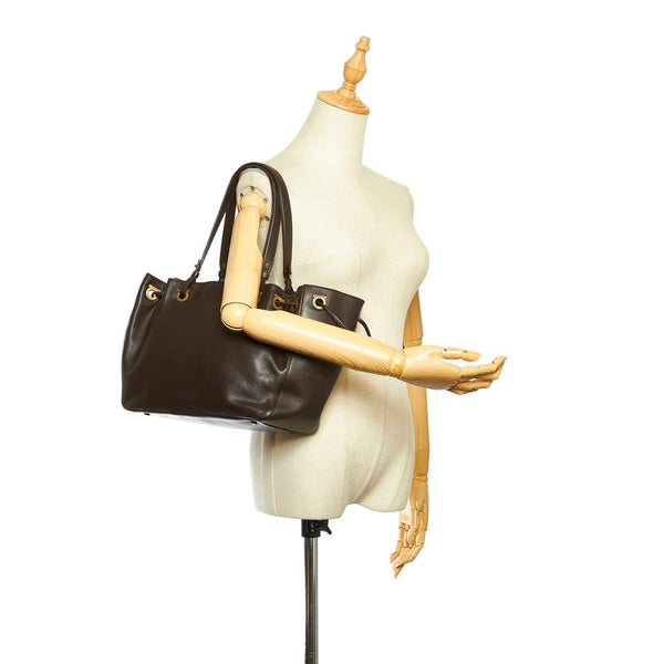 サルヴァトーレフェラガモ ガンチーニ　 AF-21 3745 ブラウン レザー トートバッグ レディース Salvatore Ferragamo 中古