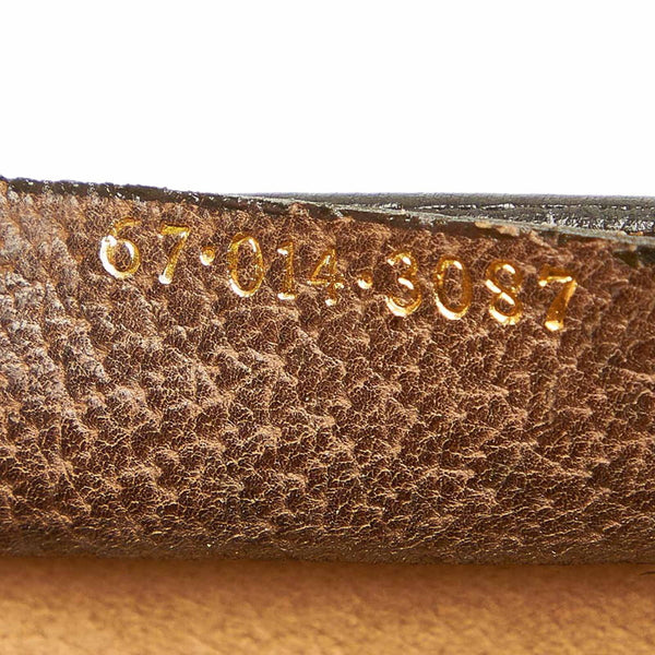 グッチ GGスプリーム シェリーライン 014・3087 ブラウン PVC レザー クラッチバッグ レディース GUCCI 中古