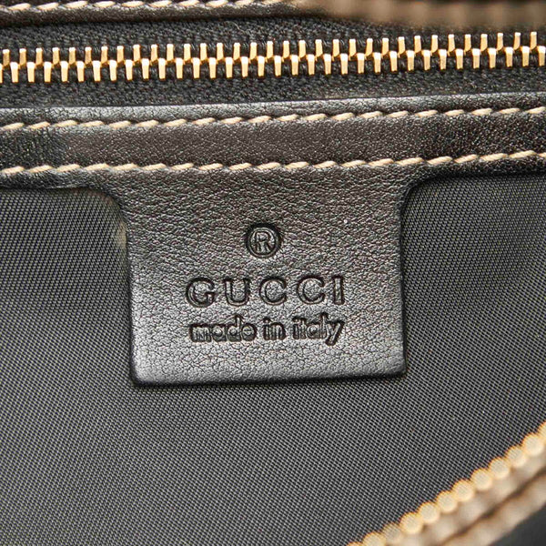 グッチ シェリー 170009 ブラック PVC レザー ハンドバッグ レディース GUCCI 中古