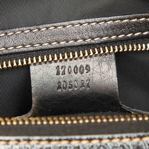 グッチ シェリー 170009 ブラック PVC レザー ハンドバッグ レディース GUCCI 中古