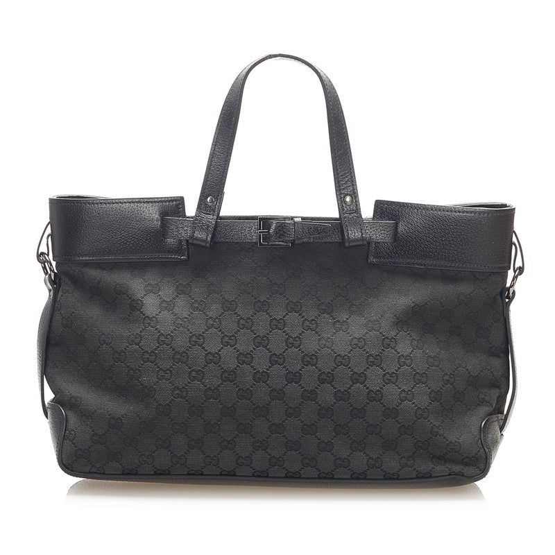 グッチ GGキャンバス 106251  ブラック キャンバス ハンドバッグ レディース GUCCI 中古