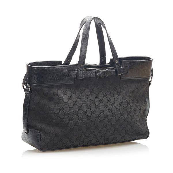 グッチ GGキャンバス 106251  ブラック キャンバス ハンドバッグ レディース GUCCI 中古