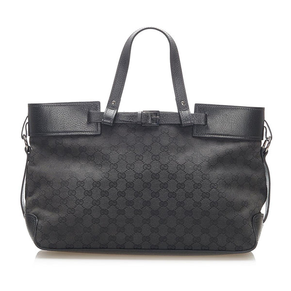 グッチ GGキャンバス 106251  ブラック キャンバス ハンドバッグ レディース GUCCI 中古