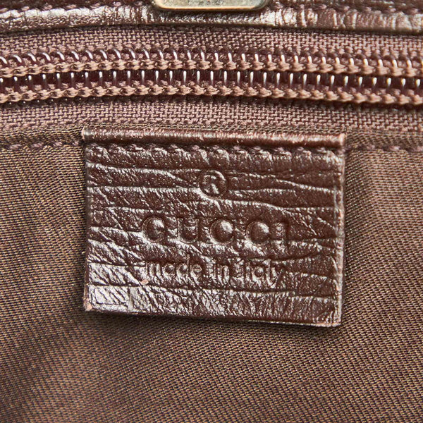 グッチ GGスプリーム 114594 ブラウン PVC レザー ハンドバッグ レディース GUCCI 中古