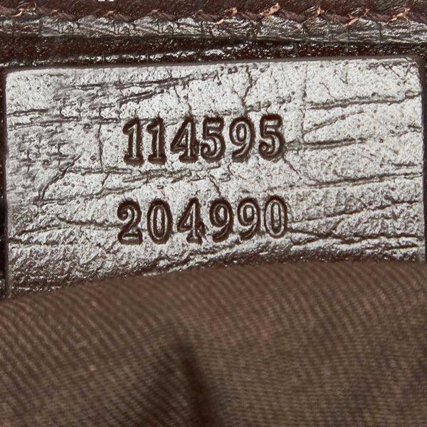 グッチ GGスプリーム 114594 ブラウン PVC レザー ハンドバッグ レディース GUCCI 中古