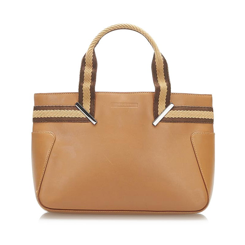 グッチ 000・0860 ブラウン レザー ハンドバッグ レディース GUCCI 中古