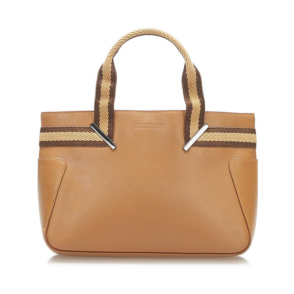 グッチ 000・0860 ブラウン レザー ハンドバッグ レディース GUCCI 中古