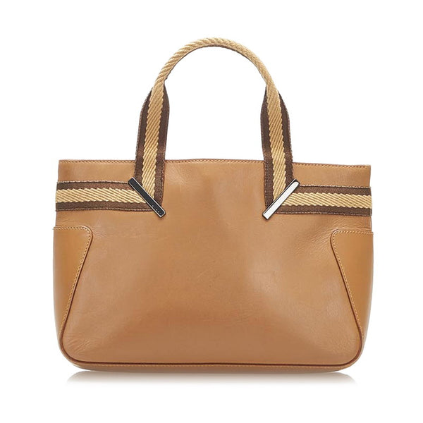 グッチ 000・0860 ブラウン レザー ハンドバッグ レディース GUCCI 中古