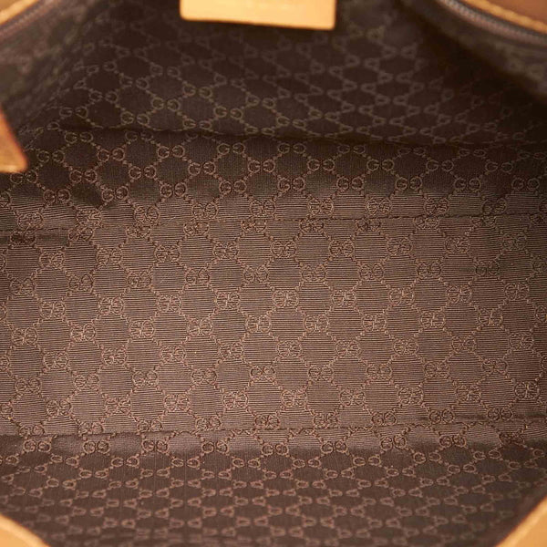 グッチ 000・0860 ブラウン レザー ハンドバッグ レディース GUCCI 中古