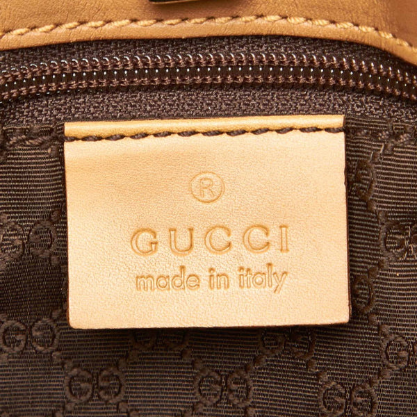 グッチ 000・0860 ブラウン レザー ハンドバッグ レディース GUCCI 中古