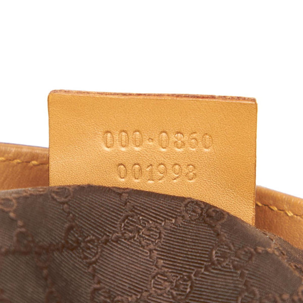 グッチ 000・0860 ブラウン レザー ハンドバッグ レディース GUCCI 中古