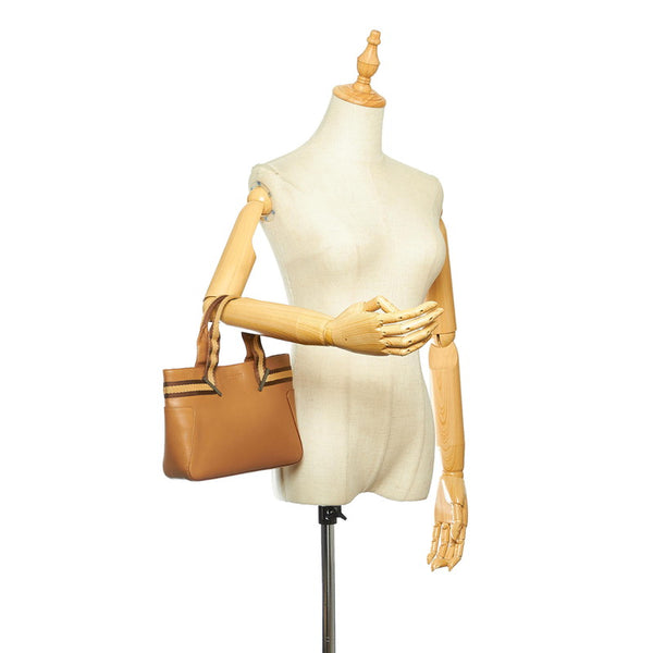 グッチ 000・0860 ブラウン レザー ハンドバッグ レディース GUCCI 中古